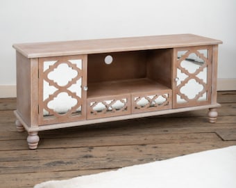 TV Stand, TV Unit, Wood, Mirrored, Storage, Lattice, Sideboard, TV Display cabinet, Television stand, Living Room, Dining Room, Bedroom