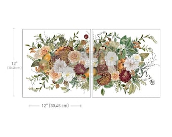 Prima Maxi Transfers - Autumnal Bliss SKU: PM666729, Rustic Charm, Decor Transfer, Upcycle, Crafts, Christmas, Winter Release 2023
