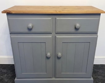 Solid pine sideboard, cupboard, storage, living room, dining room. Ready to be hand painted in your choice of colour