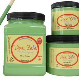 Kudzu | Dixie Belle Paint | leafy green, Chalk Mineral Paint 236ml 8oz, 473ml 16oz, 946ml 32oz, Shabby Chic Furniture update makeover