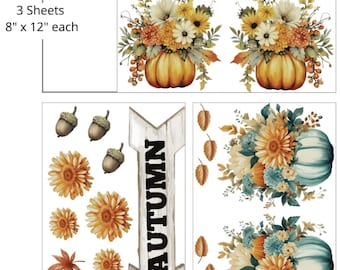 Belles and Whistles Furniture Decor Transfer  Hey Punkin Mid Transfer 3 Sheets- 8" x 12" each, Dixie Belle