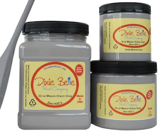 Mason Dixon Gray Dixie Belle Paint charcoal grey Chalk Mineral Paint 236ml 8oz, 473ml 16oz, 946ml 32oz Shabby Chic Furniture update makeover