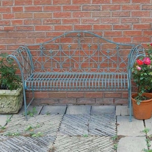 Garden metal bench seats new arrivals