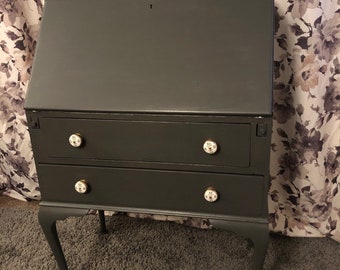 SOLD Please contact for custom orders - Shabby chic solid wood bureau writing desk for office study bedroom workspace