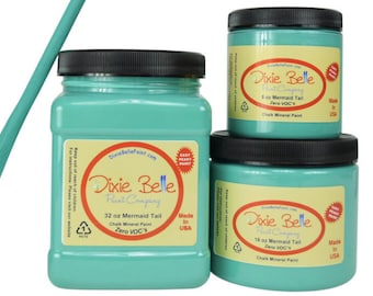 Mermaid Tail | Dixie Belle Paint teal blue green Chalk Mineral Paint 236ml 8oz, 473ml 16oz, 946ml 32oz Shabby Chic Furniture update makeover