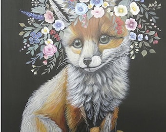 Floraison Fox A2 or A3 Rice Decoupage Paper, Belles & Whistles, Furniture, Scrap Book, home decor