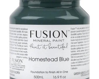 Homestead Blue, Fusion Mineral Paint, 500ml, Shabby Chic Furniture update makeover, milk paint, silk, chalk paint, upcycle, refinish, art