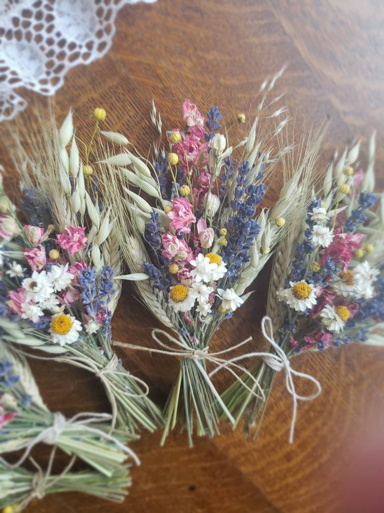 Mini Dried Flower Bouquets - Yellow – thebeautifulroom