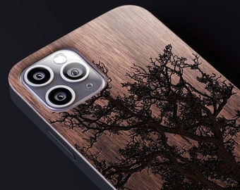 Real Wood iPhone 11 tree case also for iPhone 11 pro, 11 pro max, iPhone 8, 7, 6, iPhone X/XS, iPhone 7/8 Plus, iPhone 12, 12 Pro, 12 Mini