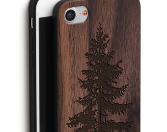 Tree Real Wood iPhone Case | Wooden iPhone 7 case | iPhone 6 Cover | iPhone 5 5s 5c SE Case | Samsung Galaxy S6 S7