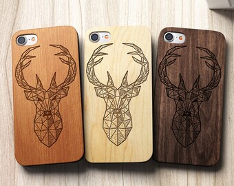 Geometric Stag /Deer iPhone 8 Case also for iPhone X , 8, 8 Plus, 7,SE,5/5s,6s/6 Plus and 7 Plus Case, S6, S7,S7 Edge, S8 ,S8Plus