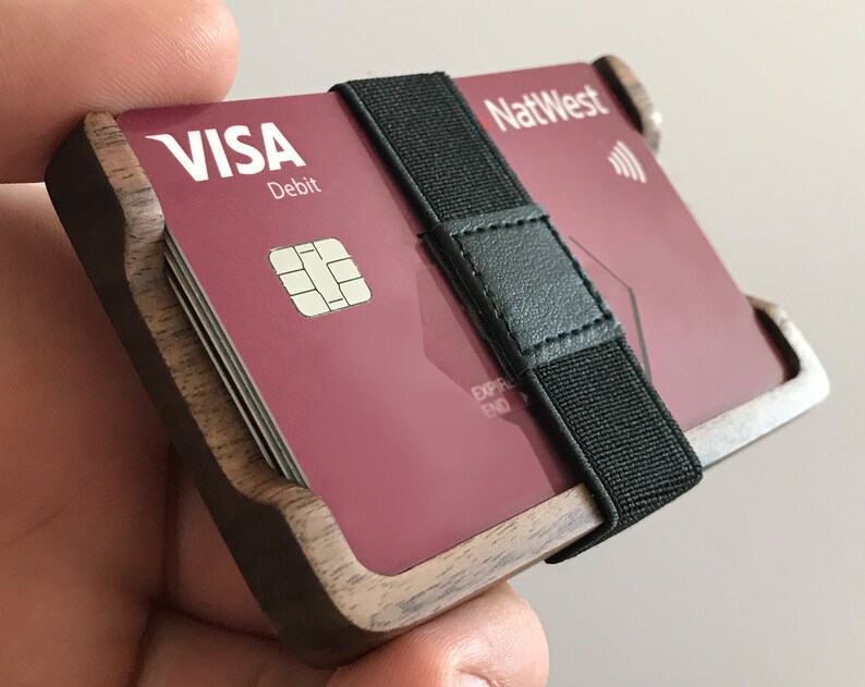 Minimalist Wallet Slim Wallet Wood Wallet Wood Card Holder Etsy