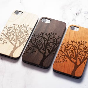 Real Wood iPhone 8 tree case also for iPhone 8, iPhone 7/8 Plus, iPhone X, iPhone 7, SE, Samsung Galaxy S8, S8 PLUS, S9, S9 PLUS image 2
