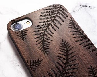 Real Wood iPhone 8 leaf case also for iPhone 8, iPhone 7/8 Plus, iPhone X, iPhone 7, SE, Samsung Galaxy S8, S8 PLUS, S9, S9 PLUS