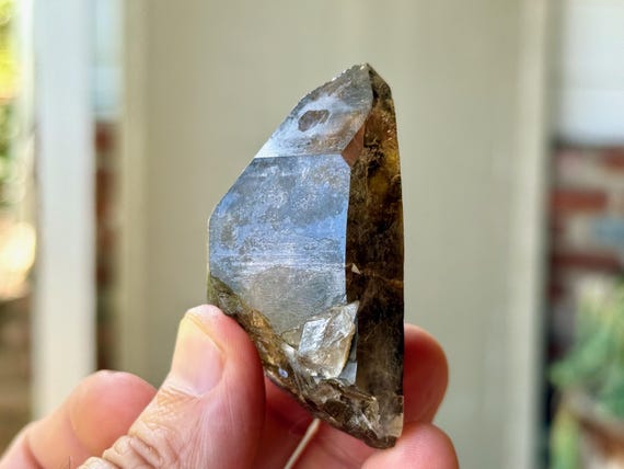 Pele's Dream Lemurian, Smoky Citrine, 76g, New Find, Shadow Work & Trauma Healing, Goias, Brazil A623