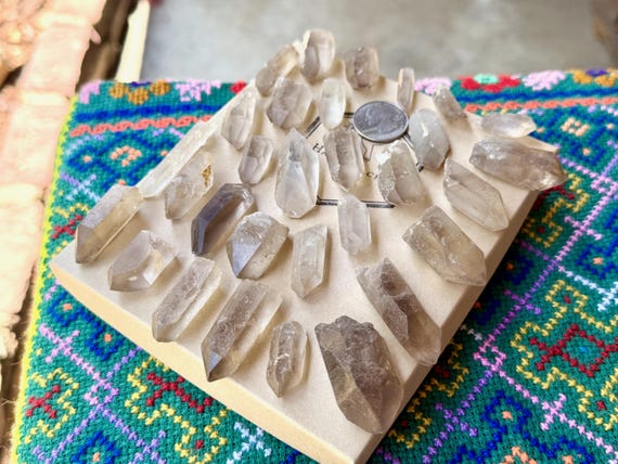 Smoky Quartz Lot, 30 pcs (248g), Natural Unpolished Quartz Points, Minas Gerais, Brazil WS264