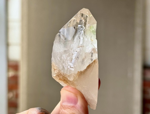 Jenipapo Cathedral Quartz, Old Find, 100g, Highest Quality, Water Clear Lightbrary Quartz, Minas Gerais, Brazil S438
