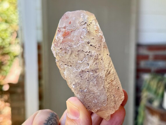 Ancient Sage Tangerine Dissolution Quartz, Hydrothermally Etched, 246g, Spiritual Transformation & Evolution, Para, Brazil W951