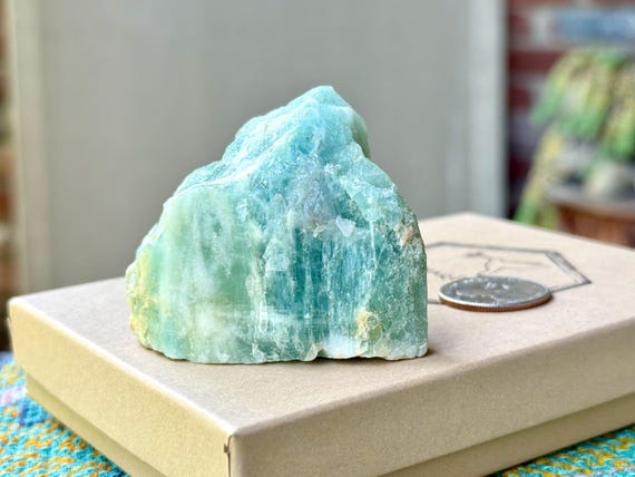 Aquamarine Crystal, Self-Standing and All Natural, 135g, Emotional Clearing & Self-Expression, Bahia, Brazil T094