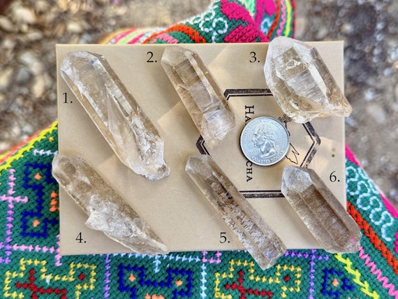 Golden Healer Starbrary Quartz, Coded Etched Facets, Choose ONE of Six, Corinto, Minas Gerais, Brazil B639