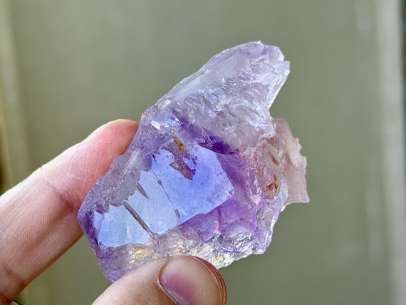 Dissolution Amethyst with Rainbow, Hydrothermally Etched, 69g, Spiritual Evolution, Pernambuco, Brazil A219