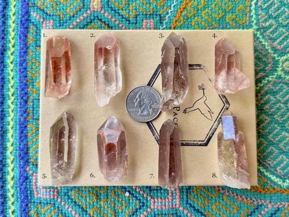 Pink Starbrary Quartz, Choose ONE of Eight, Hematite Included Quartz with with Star Markings, Corinto, Minas Gerais, Brazil S586