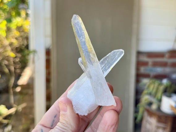 Laser Quartz, Rare "X" Formation, Masculine-Feminine Balance, 100g, Self-Standing, Diamantina, Minas Gerais, Brazil W735