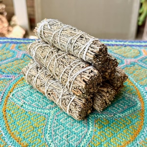 Blue Sage Smudge Bundle, 4&quot; Size, All Natural, Blue Sage Smudge Stick, Ethically and Sustainably Harvested