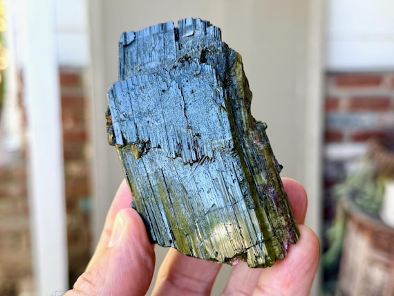 Watermelon Tourmaline, Self-Healed Curved Formation, 221g, São Jose do Safira, Minas Gerais, Brazil V685