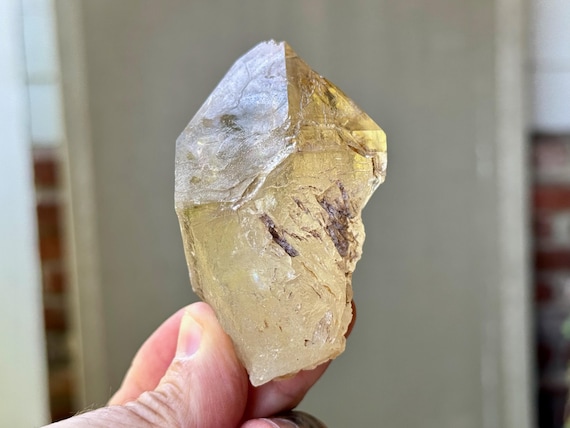 Jenipapo Citrine, Natural Golden Yellow Hue & Etched Facets, 164g, New Find, Highest Quality, Minas Gerais, Brazil X863