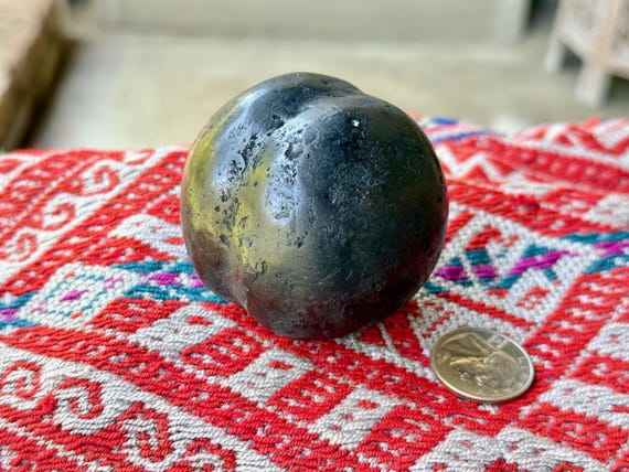 Andean Chumpi Stone, Shamanic Energy Balancing Tool, Hand Carved from Alleged Meteoric Rock Found in Peru's Sacred Mountains