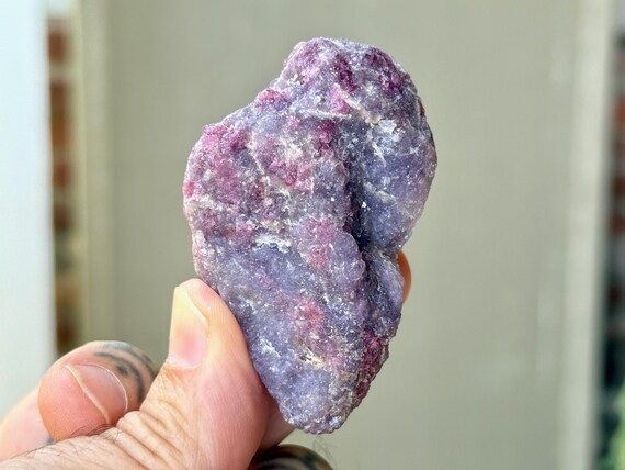 Purple Lepidolite with Pink Tourmaline, 68g, Unicorn Stone, Heart Healing & Relaxation, Coronel Murta, Minas Gerais, Brazil T180