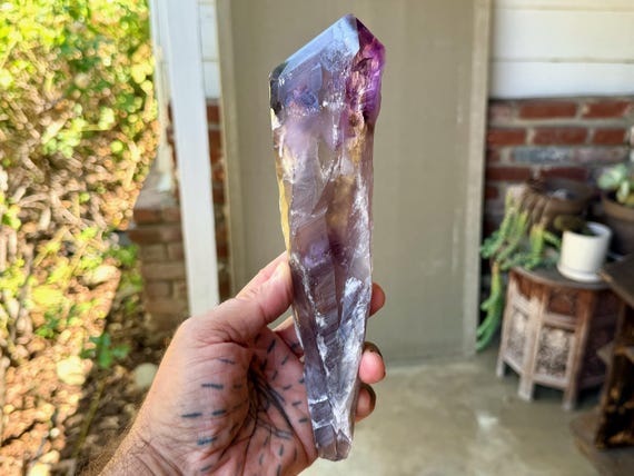 Dragon's Tooth Amethyst, Natural & Unpolished, Root Formation, 620g, Bahia, Brazil V589