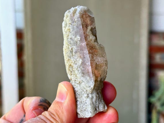 Pink Lodolite Quartz, Frosty White Inclusions, 84g, New Find, Corinto, Minas Gerais, Brazil A725