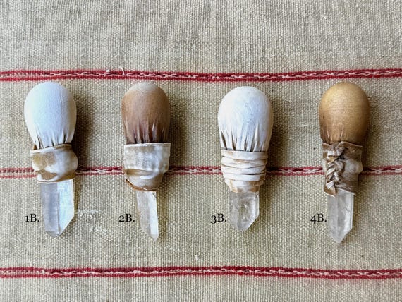 Shaman Rattle with Native Quartz Crystal, Handcrafted Andean Rattle, Shamanic Ceremony & Sound Healing, Handmade in Peru