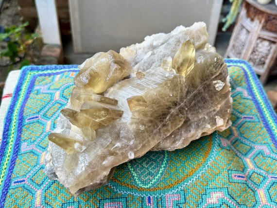 Lemurian Citrine with Record Keepers, Self-Standing Crystal, 4.8 Kilo, Old Find, Exceptional Quality, Minas Gerais, Brazil X783