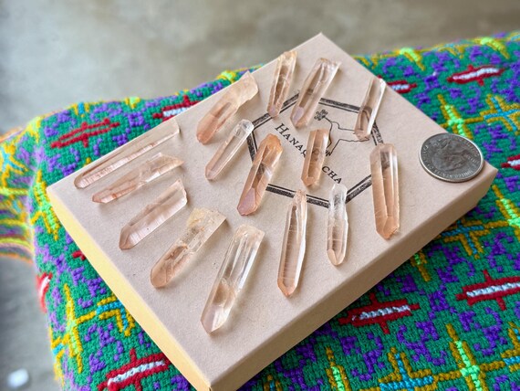 Tangerose Lemurian Quartz Lot, 15 pcs, New Find, Sacral Chakra, Minas Gerais, Brazil B461