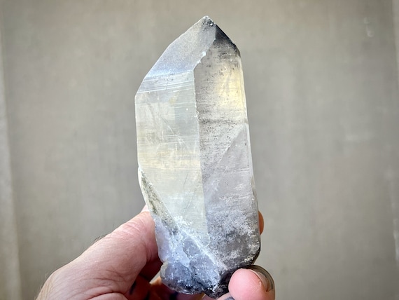 Black Phantom Lemurian Quartz, Double Terminated, 383g, Rare Find, Detoxification, Root Chakra, Bahia, Brazil X706