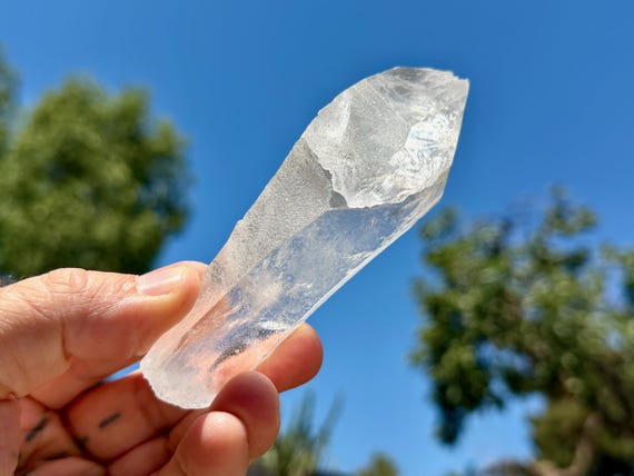 Lemurian Quartz with Earthquake Tip, Galactic Key Formation, 167g, New Find, Connection to Source, Bahia, Brazil B336