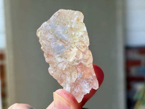 Ancient Sage Tangerine Dissolution Quartz, Hydrothermally Etched, 71g, Crystal for Spiritual Transformation & Evolution, Para, Brazil S976