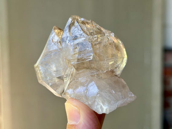 BG3 Elestial Citrine, Tantric Twin, Self-Standing, 115g, New Find, Adaptogenic Energy Balancing Crystal, Piaui, Brazil A853