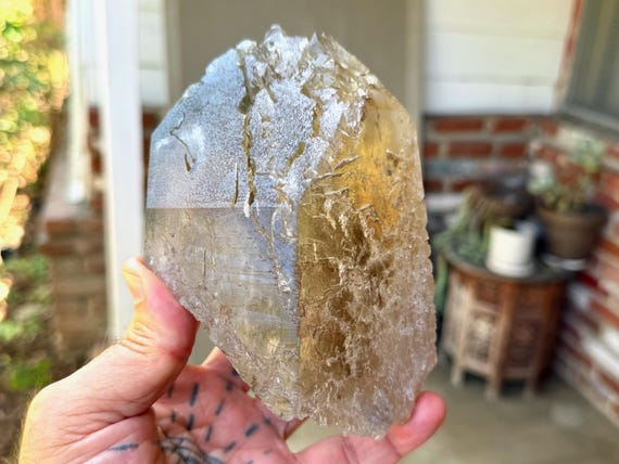 Smoky Dissolution Quartz, Hydrothermally Etched, 1.3 Kilo, Self-Standing, Gouveia, Minas Gerais, Brazil V677