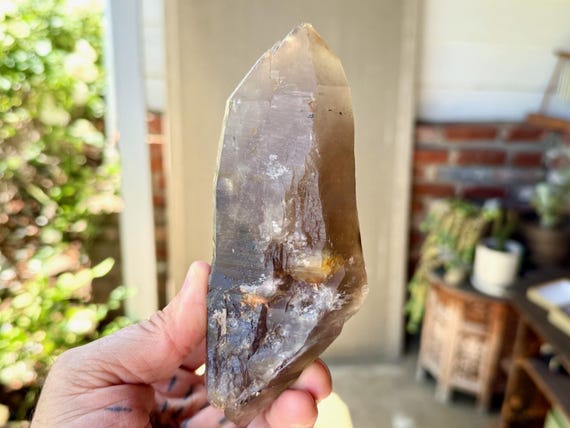 Smoky Cathedral Quartz, Double Terminated, 579g, New Find, Root Chakra Crystal, Grounding & Protection, Nigeria W867