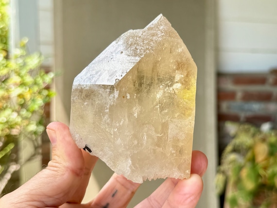 Trigonic Citrine, All Natural, 690g, Solar Plexus Chakra Crystal for Manifestation & Creativity, Minas Gerais, Brazil W226