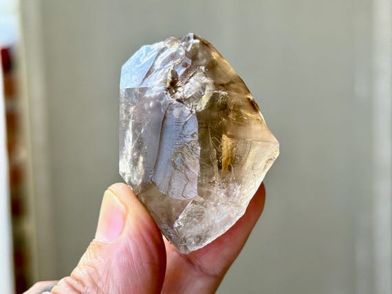 Elestial Smoky Citrine, Double Terminated, 57g, Manifestation & Creativity, Aracuai, Minas Gerais, Brazil A273