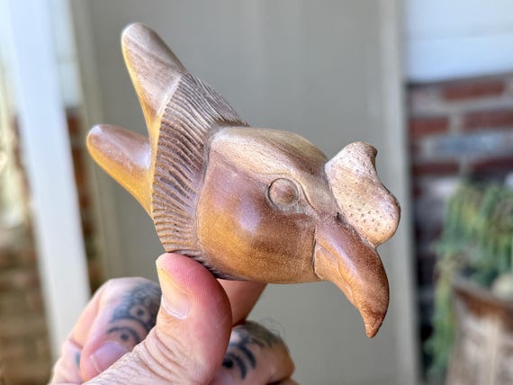 Condor Kuripe, Traditional Shamanic Applicator Pipe, MINOR SCRATCH & DENT, Hand Carved from Solid Tropical Hardwood
