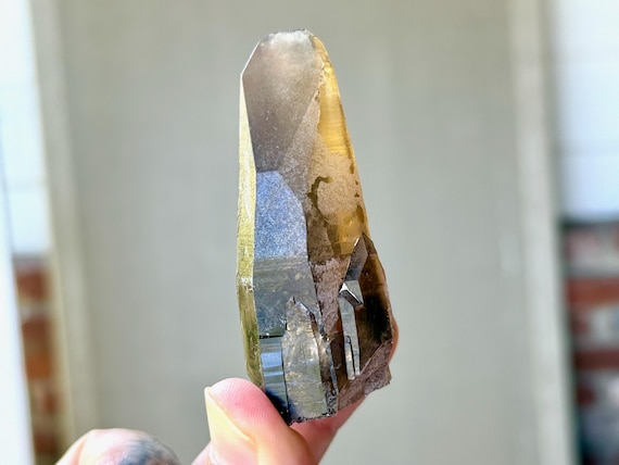 Pele's Dream Lemurian Citrine with Time Link, 68g, Rare Find, Shadow Work & Trauma Healing, Goias, Brazil T778
