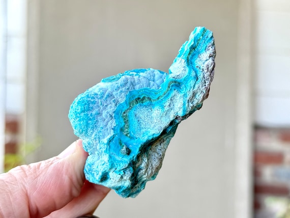 Chrysocolla with Malachite, 89g, New Find, Throat & Heart Chakra Crystal, Empowerment, Congo R342