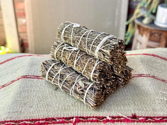Desert Magic Sage & Lavender Smudge Bundle, 4" Size, Ethically and Sustainably Harvested, Uplifting Energy, Cleansing and Protection