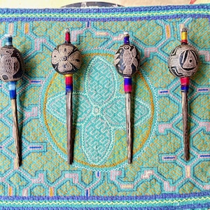 Shipibo Rattle, Owl/Snake, Flower, Hummingbird, or Chakana, Small Traditional Shaman Rattle for Medicine Ceremony, Handmade in Peru